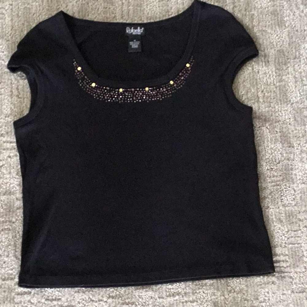 Rafaela sleeveless black top size M